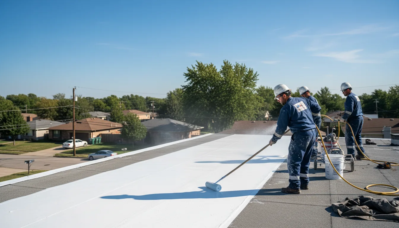 Commercial roof coating in Thackerville, OK near me